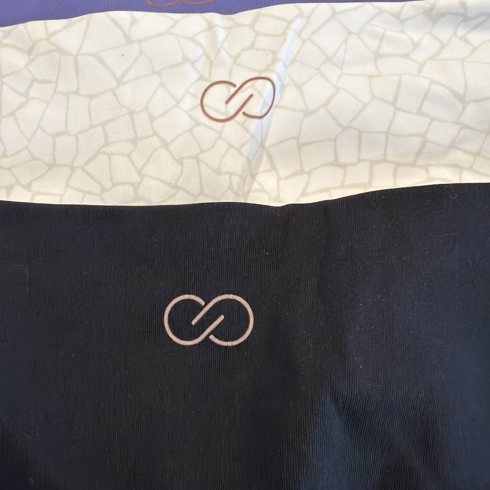 High-Rise Women's Leggings lot of 5 Black, White, Lavender, Rust, Royal Blue - Picture 2 of 16